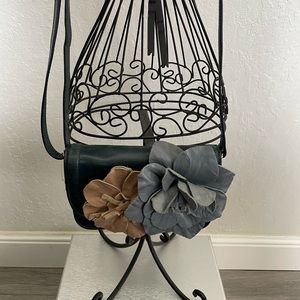 Banana Republic Blue Leather Floral Small Bag